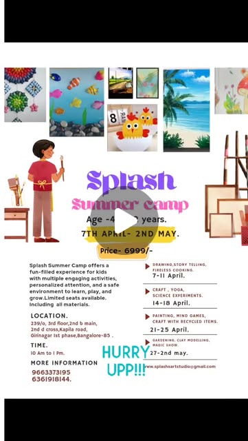Umbrella painting workshop at Splash Art Studio