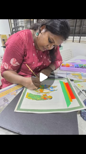 Traditional Cheriyal painting activity at Splash Art Studio